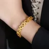 Hip hop bizantino caixa conjunto de corrente cor dourada sólida 14k amarelo ouro conjuntos de jóias para homem/mulher 2024 venda quente ru colar pulseira