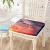 Poduszka Sunset Mountain Print Krzesło bawełniane pianki pamięci zdejmowane krzesła dekoracyjne do fotela podłogowego wystroju domu