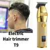 Cortadora de pelo T9 USB, maquinilla eléctrica para cortar el pelo, afeitadora de peluquero, recortadora de barba de 0mm, Máquina para cortar cabello para hombres 240112