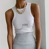 Dames Tanks Camis Tops Ne Zomer Vrouw Shirts Tank Tops Dames Y2k Wit Casual V O Tank Top Schouder Dames Tank Top Dames Geribbeld Knittedyolq