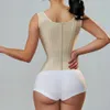 Fajas Colombians Girdles With Row Buckle and Zipper Postpartum Corset Waist Trainer Body Shaper For Women Sexy Shaping Curve 240113