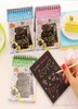 DIY Scratch Art Paper Notebook Opmerking Tekening Stok Schetsboek Kids Party Gift Creatieve Verbeelding Ontwikkeling Speelgoed Mix kleuren2241549