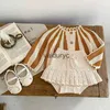 Ensembles de vêtements Baby Girls Clothes Fashion Sweater Mabet et tricot Bloomer 2 PCS Girls Suit H240508