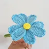 Decorative Flowers 1PC Handmade Knitting Multicolor Galsang Flower For Home Decor Cotton Yarn Crochet Washable Forever Wedding