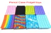 Creative New Toys Silicone Push Pencil Case Rectangular Press Bubble Decompression Study Stationery Storage Bag2843310