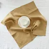 100 Linen Napkin 4pcs Party Table Cloth Dinner Restaurant Home Wedding Fabric Napkins 4545cmSize 240112