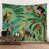 Tapestries Tropical Plant Animal Art Tapestry Wall Hanging Bohemian Style Cartoon Home Background Decoration 8 Sizes