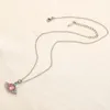 Designer Necklaces for Women Luxury Chain Necklace Rhinestone Pink Diamond Necklace Pendants Wedding Jewelry Accessories