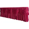 10ft20FT Length Table Cloth Skirt With Colorful Swag Drape Ice Silk Fabric Skirting Wedding Party Event Decoration y240112