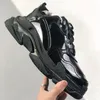 Najnowszy designerski męski Triple S Sneaker Bright Skóra Solidny kolor Paris 17FW retro trenerzy Lu ..