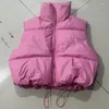 Women's Vests Winter Crop Vest Lightweight Sleeveless Warm Outerwear Puffer Padded Gilet