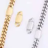 Fabrication directe d'usine chaîne cubaine collier glace sur chaîne cubaine pour hommes fermoir en diamant Moissanite chaîne cubaine bijoux