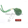 Pendant Necklaces Chinese Green Jade Money Buddha Necklace Charm Jewellery Fashion Accessories Hand-Carved Man Woman Luck Amet Drop D Dhhxj