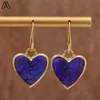 Heart AmethsyTs Labradorite Dangle örhängen för kvinnor Boho Luxury Fashion Natural Stones Earring Designer Jewellery Bijoux 240113