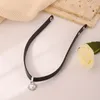 Hänghalsband Stylish Black Heart Necklace Fashionable Choker Alloy Material