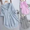 Women's Blouses Stylish Women Shirt M To 4XL Casual Top Long-sleeves Loose Fit Ladies Blouse Womenswear