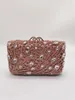 Green/Rose Gold Color Rhinestone Diamond Party Clutch Purse Crystal Gemstone Women Evening Clutches väskor Kvinnlig handväska bröllop 240112