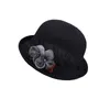Berets Women's Summer Cloche Hat Vintage Bowler Breathable Bucket With Flower
