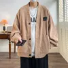 Streetwear hommes pull japon Style grande taille 7XL homme Sweatercoat mode hauts amples décontracté simple boutonnage vêtements 240123