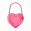 Bolso de mano de noche acrílico para mujer, bolsa con caja de corazón para fiesta, bolso de diseñador de lujo, Mini bolso transparente bonito a la moda 240112