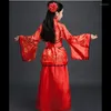 Bühnenkleidung Chinesische Frauen Retro Mädchen Kleidung Mittelalterliches Jahr Hanfu Kleid Kinder Erwachsene Tänzerin