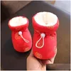 Premiers marcheurs chaud bébé berceau bottes de neige doux confortable filles garçons chaussettes antidérapantes né bébé chaussures Zapatos Rojos livraison directe enfants Othkc