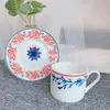 Designer Cups and Saucers Set High-grade Quality Bone China Ceramic Coffee Cup Set Afternoon Tea Suit Fashionable Drinkwares with Box