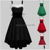 Basic & Casual Dresses Casual Dresses Christmas Swing Dress Adt Costume Fancy Xmas Red Clothing Women Evening Party Clothes Winter Dr Dhv6V