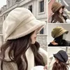 Bérets femmes chapeau d'hiver en peluche béret élégant coupe-vent pour casquette météo Ultra-épaisse automne extérieur
