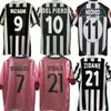 Vintage Juventus Football Shirt 1997 98 99 00 del Piero Davies Zidane Football Shirt 11 12 Pirlo Chiellini Buffon 14 15 16 Ronaldo Dybala Pirno Pogba Pink Jersey