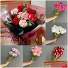 Dekorative Blumen Kränze Nelken Cloghet Blumenstrauß künstlich für Braut Party Dekor Muttertag Valentinstag Geschenke Drop Lieferung nach Hause Otig4