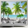 Wandteppich am Meer, Landschaft, Outdoor-Poster, Strand, Hawaii, Kokospalmen, Insel, schlichter, moderner Stil, Wandbehang, Naturwandbild, Leinwand 240113