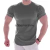 Heren T-shirts Mannen Zomer T-shirts Hoge Elastische Slim Fit T-shirt Sneldrogend Gebogen Zoom Heren Effen Kleur 3XLephemeralew1