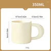 Tazas 1 unids 350 ml Taza de café de cerámica Creative Nordic Taza hecha a mano Mango de anillo para tazas de cerveza de porcelana Drinkware