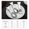 Flatware Sets Short Handle Spoon Dessert Scoops Teaspoon Bar Cafe Cutlery