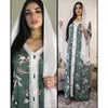 Etnische kleding Marokkaanse moslim Abaya Dames bloemenprint Lange maxi-jurk Dubai Kaftan-jurk Turkije Caftan Islamitische Arabische gewaad Jalabiya