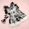 Dog Apparel Cozy Pet Dress Floral Print Casual Wear Bow-knot Cat Clothes Small Two-legged