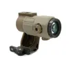 Tactische G45 5X Vergrootglas Scope Met Snelle Ftc Mount Combo Voor Airsoft Us Vlag Originele Markeringen Fde Kleuren Drop levering