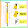 Balpen met styluspunt Touch-balpen Soft Touch Click-metalen pen 1,0 mm medium punt zwarte inkt