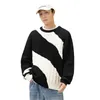 Automne hiver hommes pull pull ample col rond polyvalent 240113