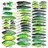 50pcs Zestaw wabiki twardą przynętę Mini Minnows Floating Swing Crankbait Crazy Wobblers Artificial Bionic Crank przynęty 240113