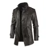 Winter Pu Jacket Men's Street Windbreaker Coat Men Leather Clothing Thick Jacket Fleece Man Casual Overcoat M-4XL 240113