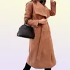 Women039s Jackets Autumn Turndown Collar Belted Lã sobretudo Mulheres Mulheres sólidas Manga longa Office Casas Casas de roupas inverno Winter Loose War2040592