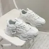 Casual shoes Womens designer shoes Chunky Sneakers Spring Breathable Lace Up Dad Shoes Round Head Wedges sneakers sports 35-40