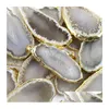 Natural Stone Pendant Necklace Onyx Charms Pendants Mticolor Slice Irregar Agate Crystal Quartz Diy Necklaces For Drop Delivery Otmen