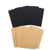 Cadeau cadeau 10 pcs / paquet 16cmx11cm kraft papier noir enveloppe message carte lettre stationnaire stockage cadeau1