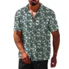 Camisas casuales para hombre Mejora tu apariencia con esta camisa hawaiana con estampado floral y manga corta con botones para la playa ¡Elige la talla!