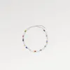 24SS Nya lyxiga smycken White Pearl Colorful Letter Justerbara herr- och kvinnors halsband Street Fashion Party Accessories Armband