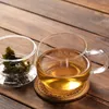 Wine Glasses Heat Resistant Glass Tea Cup Loose Leaf Strainer Coffee Filter With Infuser And Lid