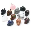 Hänghalsband 1 PC Natural Stone Pendants Form Crystal Quartz Agate Chakra för smycken Making Halsband